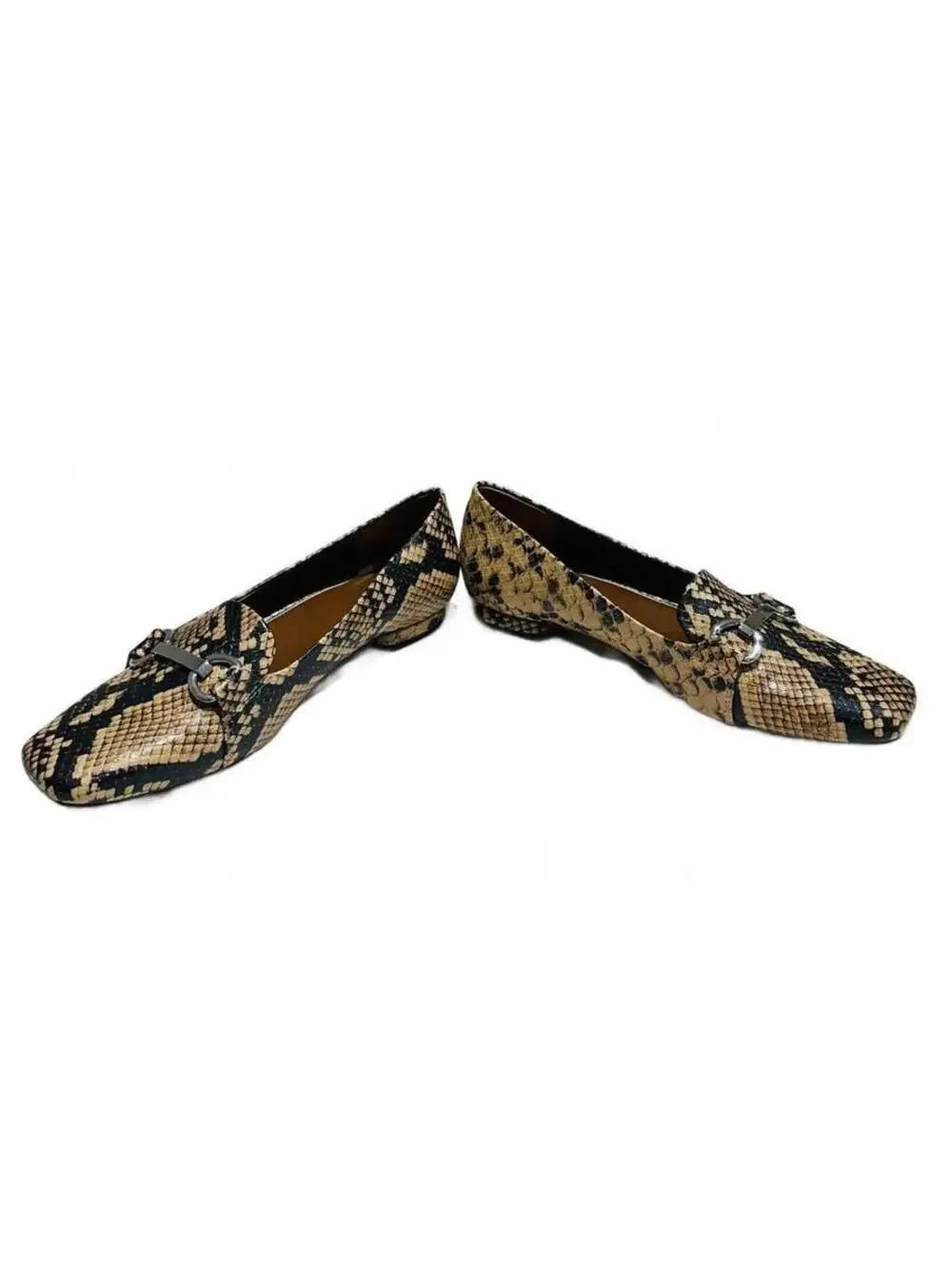 New Franco Sarto ‘Anica’ Snake Print Leather Loafers Size US6.5-EU36.5